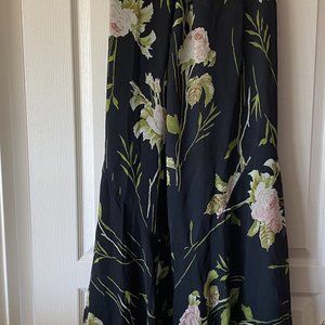The J. Peterman Company  Floral Silk Skirt